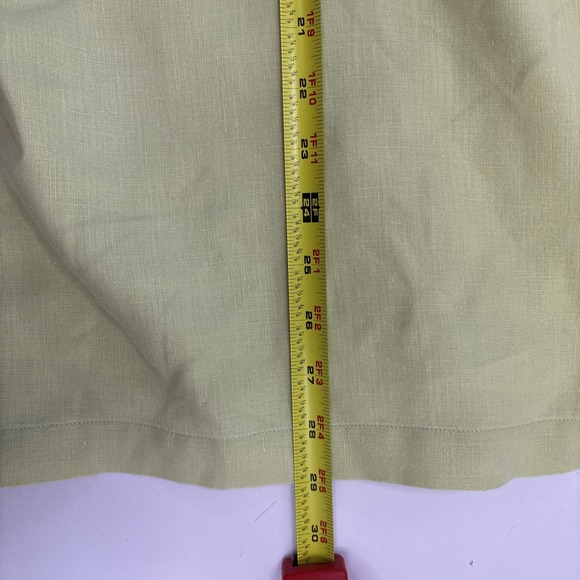 Banana Republic Green 100% Linen Standard Fit Short Sleeve Button Down Shirt XL - Picture 11 of 11